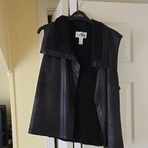 Joseph Ribkoff Sleek Black Textured Vest